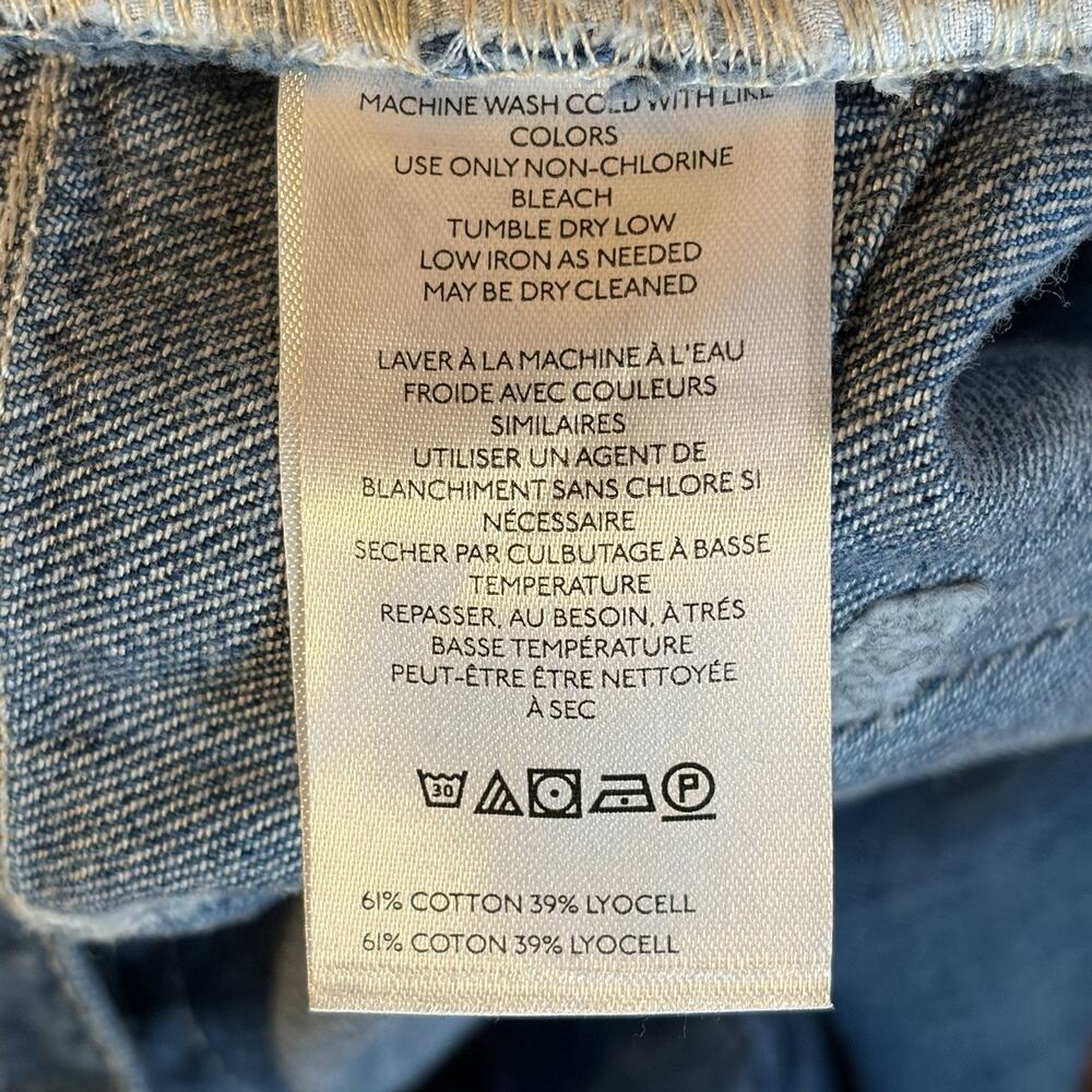 Free People We The Free Westward Under The Sea Wide Leg Jeans Size 32** Nautical - Picture 16 of 16